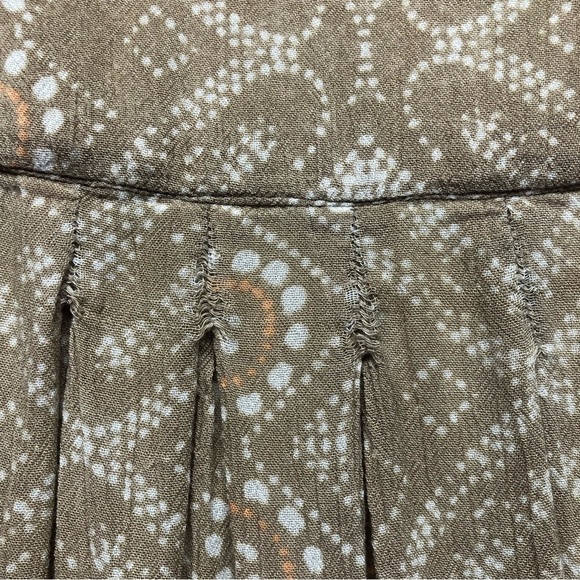 O’NEILL Brown Boho Flowy V-Neck Babydoll Top With Crochet Detailing Size Medium - Picture 7 of 12